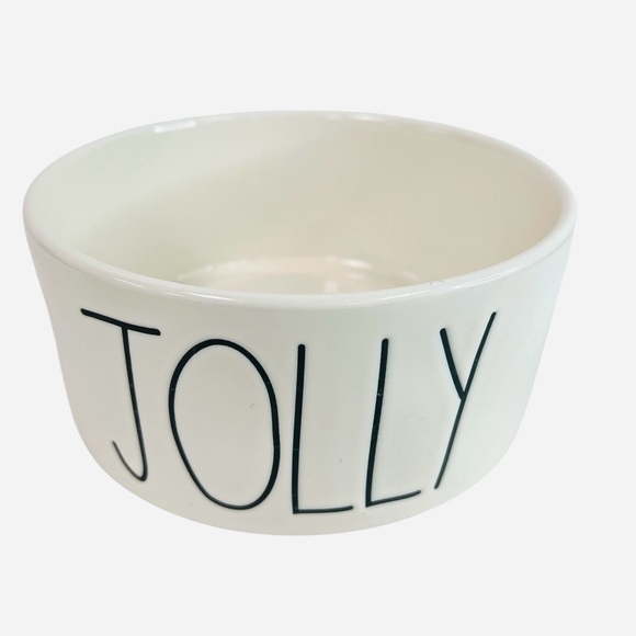 Rae Dunn Holly and Jolly Christmas Dog Cat Bowls Dish Ceramic 4" Gift Box - Picture 3 of 5